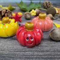 Image 3 of Handmade Yellow/Red/Pink Ceramic Pumpkins