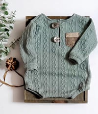 Image 1 of Photoshooting boys bodysuit |  Ari | sage | 12-15 months | 18-24 months