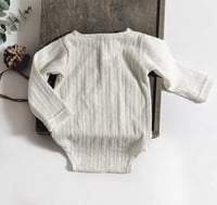 Image 3 of Boy bodysuit for sitter photo shoots | Asher | age 9-12 months | off white