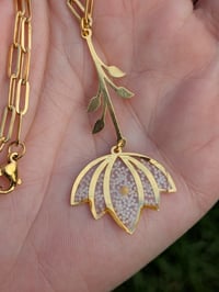 Image 2 of *NEW* Lotus Pray Necklace