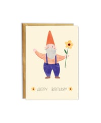 Image 1 of El gnomo y su flor -  Tarjeta de Felicitación