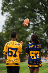 Image 2 of Black College Football Jersey - NAVY