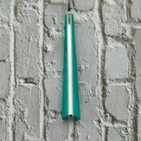 Image 3 of Petty knife turquoise linen micarta