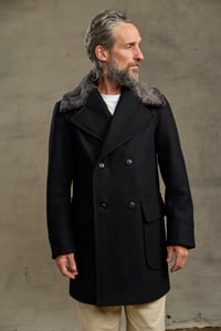 Image 7 of BILL SYKES COAT with Fur - Black Cashmere
