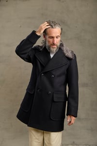 Image 9 of BILL SYKES COAT with Fur - Black Cashmere