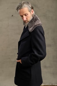 Image 10 of BILL SYKES COAT with Fur - Black Cashmere