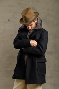 Image 8 of BILL SYKES COAT with Fur - Black Cashmere