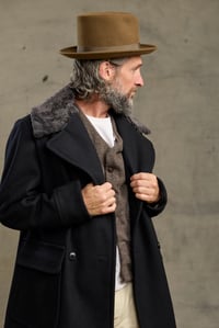 Image 20 of BILL SYKES COAT with Fur - Black Cashmere