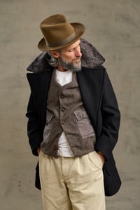 Image 22 of BILL SYKES COAT with Fur - Black Cashmere