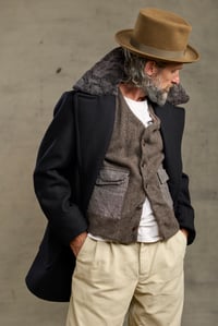 Image 5 of BILL SYKES COAT with Fur - Black Cashmere