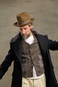 Image 23 of BILL SYKES COAT with Fur - Black Cashmere