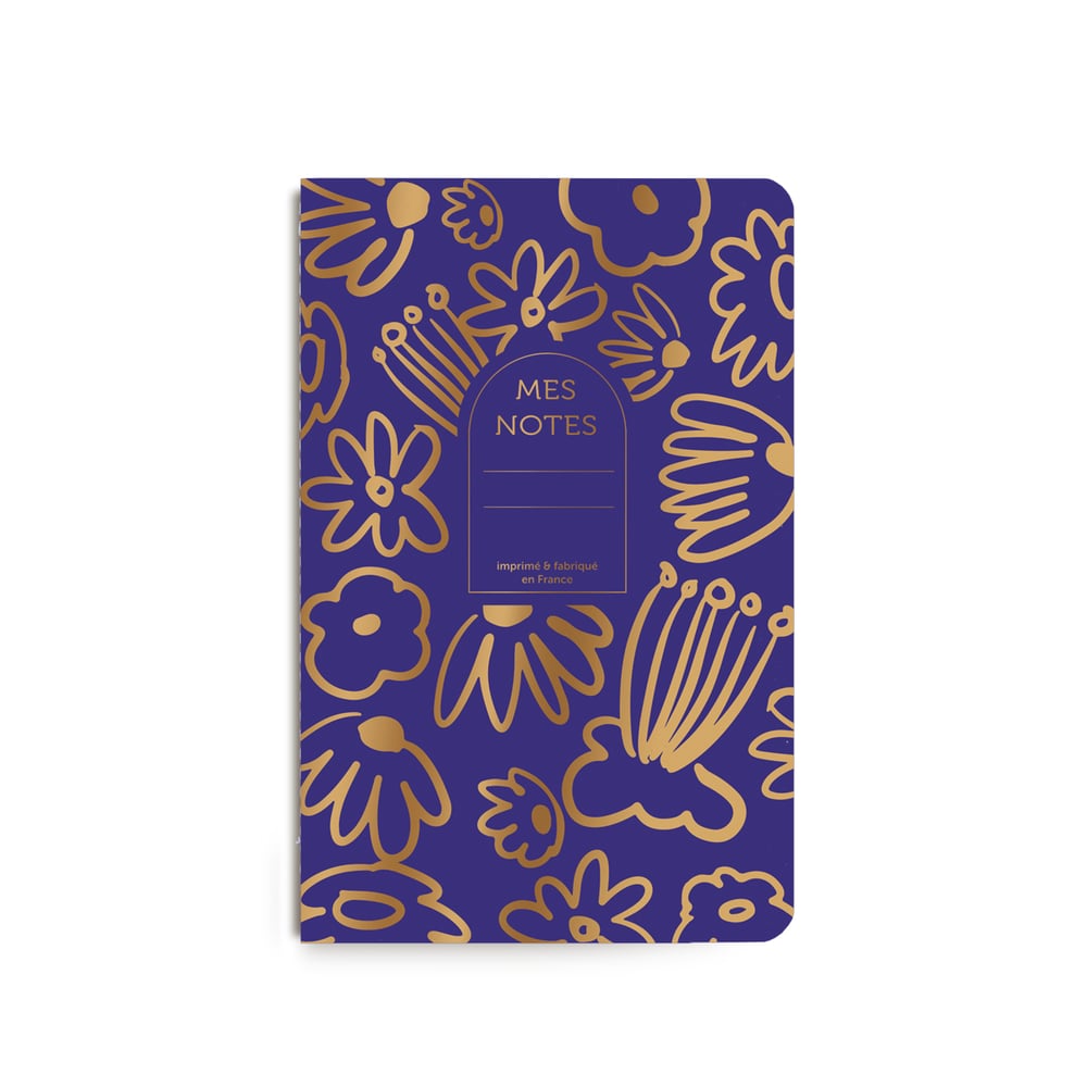 Image of CARNET BIG FLOWERS bleu roi