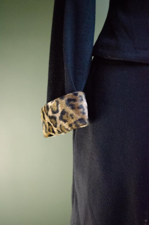 Image of Vintage 1990's All That Jazz Faux Fur Trim Mini Skirt Suit