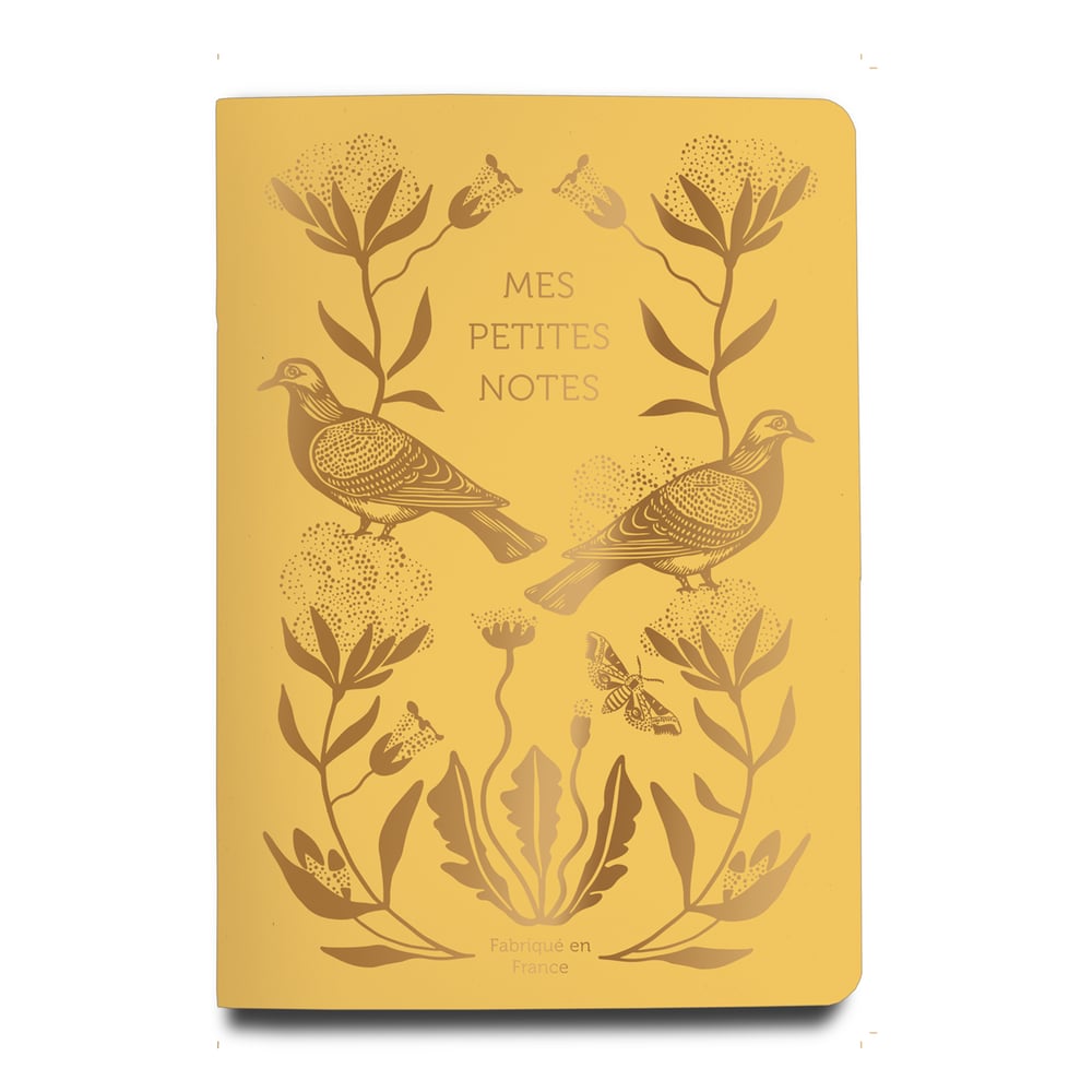 Image of CAHIER LIGNÉS COTON jaune orangé