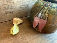 Image 8 of Fire Patina Triangular Mixed Metal earrings / n179