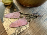 Image 9 of Fire Patina Triangular Mixed Metal earrings / n179