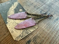 Image 16 of Fire Patina Triangular Mixed Metal earrings / n179
