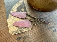 Image 17 of Fire Patina Triangular Mixed Metal earrings / n179