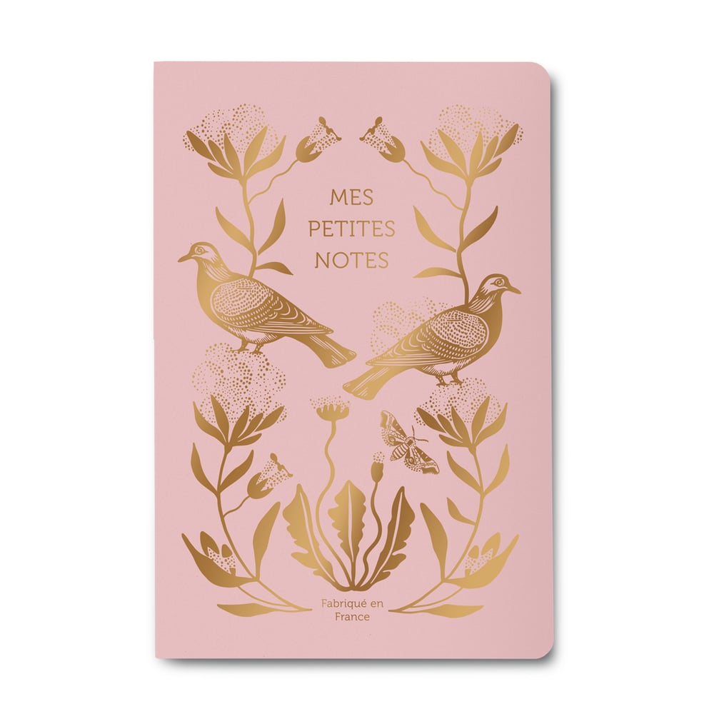 Image of CARNET DOS CARRÉ COTON rose