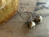 Image 6 of Sterling silver and artisan lamp work earrings / n51