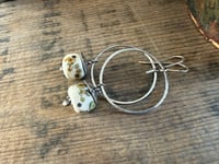 Image 7 of Sterling silver and artisan lamp work earrings / n51