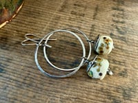 Image 1 of Sterling silver and artisan lamp work earrings / n51