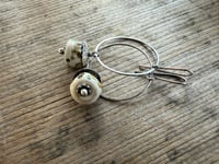 Image 8 of Sterling silver and artisan lamp work earrings / n51