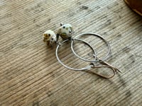 Image 9 of Sterling silver and artisan lamp work earrings / n51