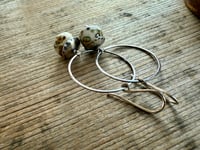 Image 4 of Sterling silver and artisan lamp work earrings / n51