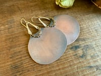 Image 10 of Large Peaces of Luanda Copper and Brass earrings / n42