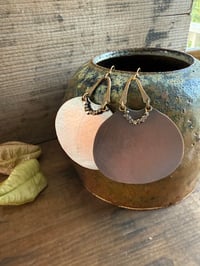 Image 12 of Large Peaces of Luanda Copper and Brass earrings / n42