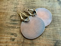 Image 6 of Large Peaces of Luanda Copper and Brass earrings / n42