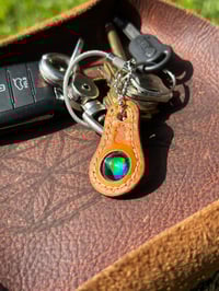 Image 3 of Leather Opal Keychain 5
