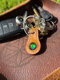 Image 4 of Leather Opal Keychain 5