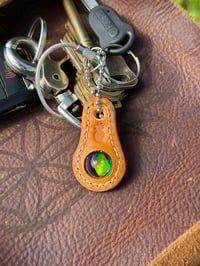 Image 5 of Leather Opal Keychain 5