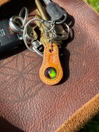 Image 2 of Leather Opal Keychain 5