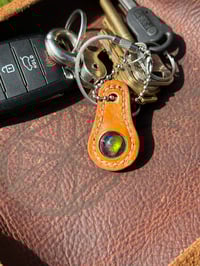 Image 1 of Leather Opal Keychain 5