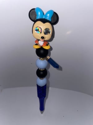 Image of Mickey or Minnie beaded pen or pencil 
