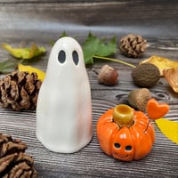 Image 1 of Handmade Ghost or Pumpkin Ornament 