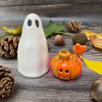 Image 2 of Handmade Ghost or Pumpkin Ornament 