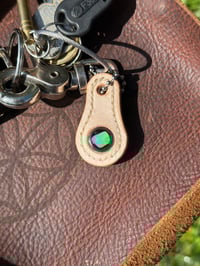 Image 1 of Leather Opal Keychain 6