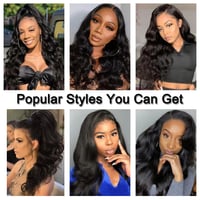 Image 3 of 300G  BODY WAVE HAIR BUNDLES NATURAL COLOR  