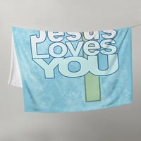 Image 3 of Jesus Loves You Throw Blanket 50x60