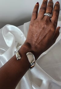 Image 3 of Wrap Cuff Bangle | Silver