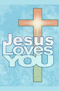 Image 1 of Jesus Loves You Throw Blanket 50x60