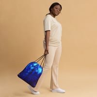 Image 2 of Drawstring bag - Blue Twilight Web