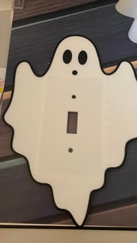 Image 2 of 👻 3D-Printed Ghost Light Switch Cover – Spooky & Fun Wall Decor! 👻