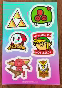 Video Game Stuff Sticker Sheet