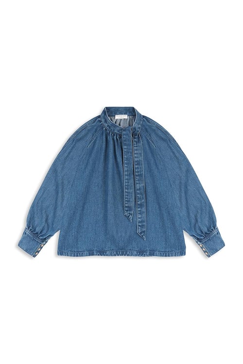 Image of 1-Blusa denim Lou Middle Blue