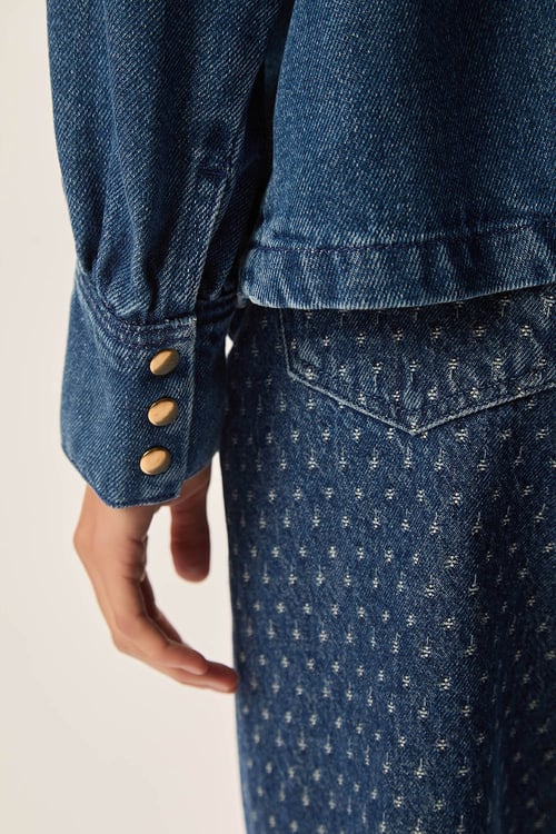 Image of 1-Blusa denim Lou Middle Blue